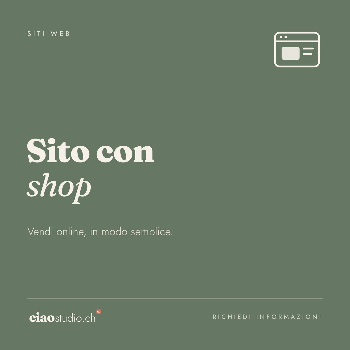 Sito con shop